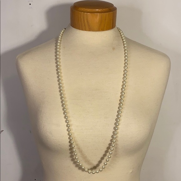 J. Crew Jewelry - J.Crew ribbon tied long pearl necklace 28 in